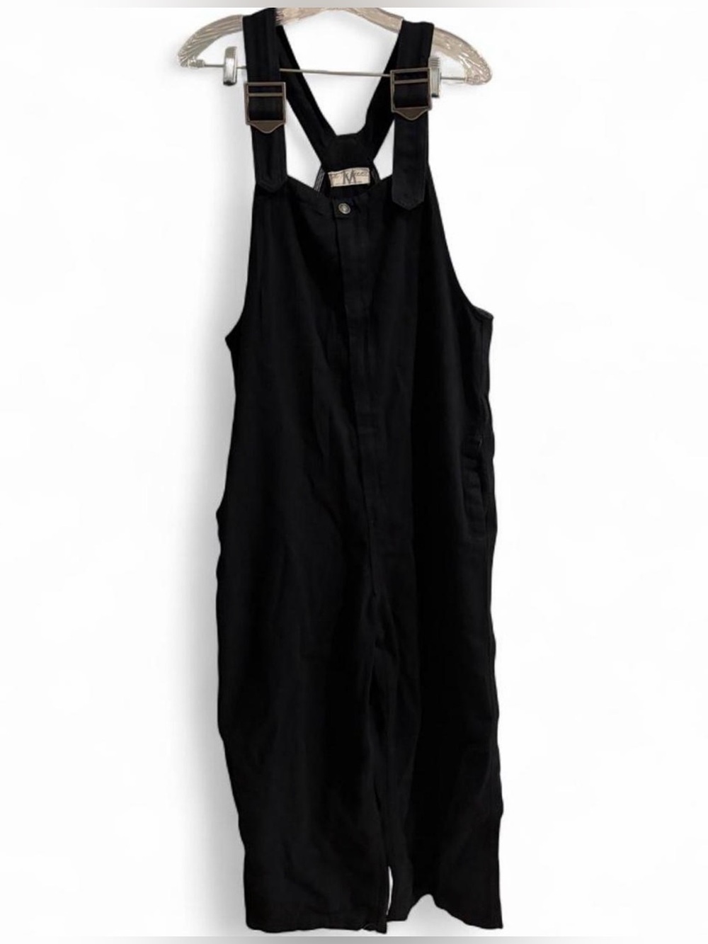 We The Free Black Relaxed Overalls Jumpsuit Adjustable Straps Medium